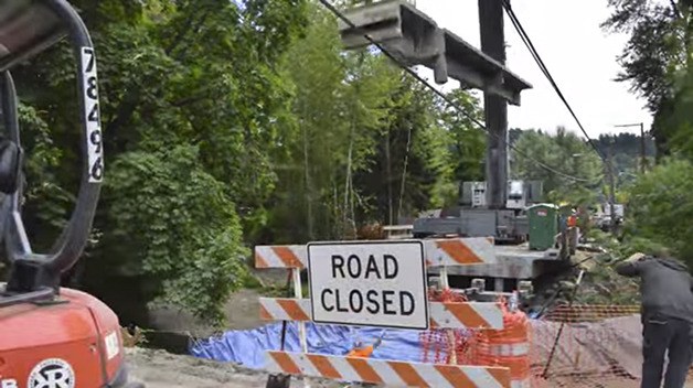 Crews remove the Dogwood Street Bridge