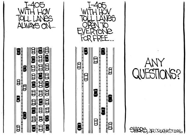 The key to unclogging I-405 | Cartoon