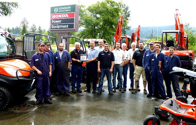 Staff and management of Issaquah Honda Kubota hold the  Kaizen Award for being among the top 27 percent of Kubota dealers across the United States.