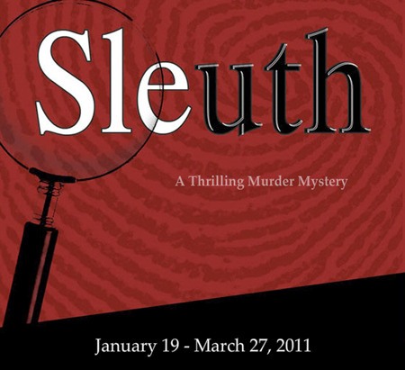 The 'Sleuth' poster for Village Theatre's upcoming winter performance.