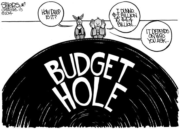 How deep is that state budget hole? It depends on who you ask.