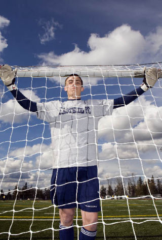 Skyline junior Brian Schwartz is leading the KingCo 3A in shutouts in his first season of playing varsity soccer. He spent the last two years playing baseball.
