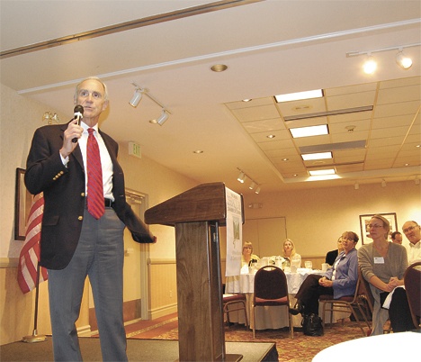 Dr. Roger Stark is an advocate for letting free market economics make improvements to the U.S. health care system. He spoke to the Issaquah Chamber of Commerce on Tuesday.