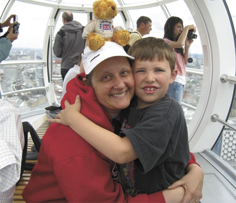 Mary Anne Kobylka with her son Alex on a trip to Europe in the final months of her life.