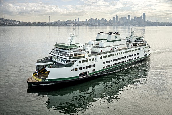 This is the second of four new ferries commissioned to replace aging vessels in the Washington State Ferries’ fleet. Named Samish