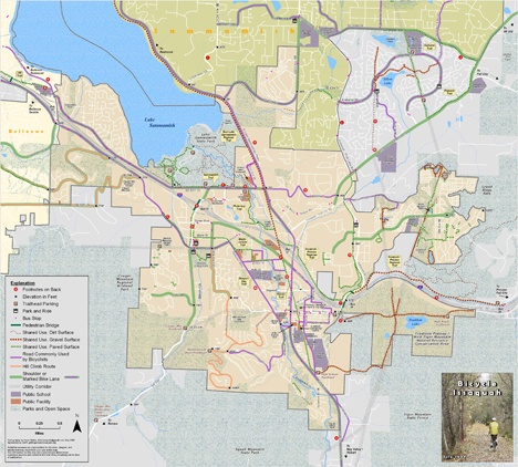 The Bicycle Issaquah map is available for free at the Visitor’s Center