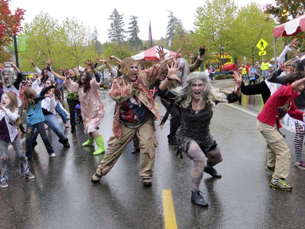 The Issaquah Highland Zombies performed to Michael Jackson’s “Thriller