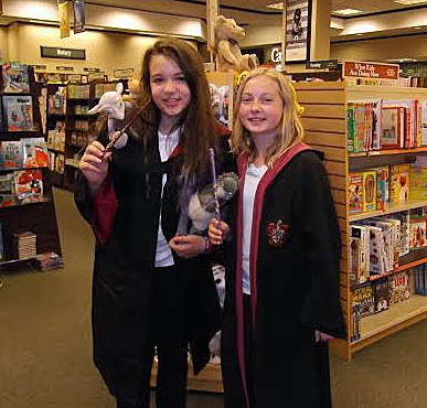 Photo courtesy of Issaquah Barnes and Noble.  Harry Potter enthusiasts Tristan Aske