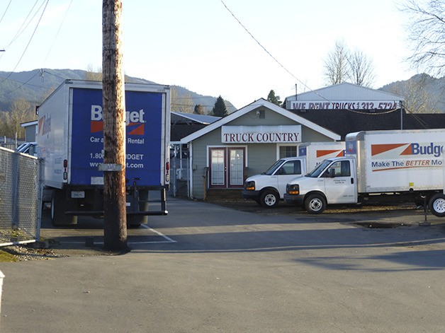 Randy Bass' business on East Lake Sammamish Parkway includes truck rentals and mini-storage units.