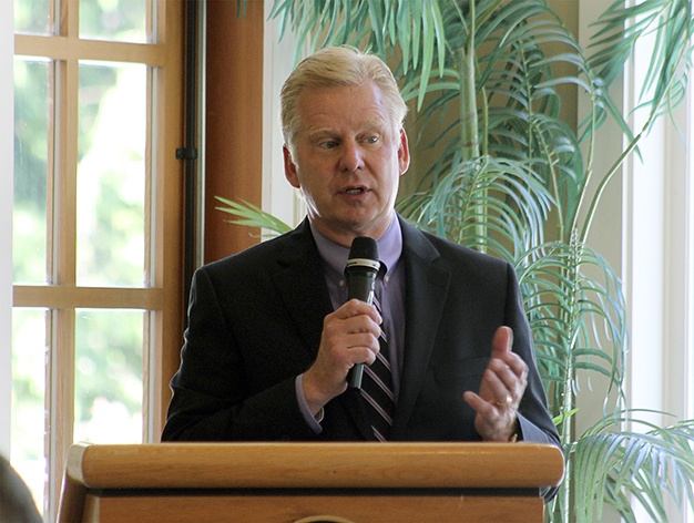 Port of Seattle CEO Ted Fick was the featured speaker at the Sammamish Chamber of Commerce luncheon on Sept. 15 at Sahalee Country Club (Joe Livarchik/staff photo).