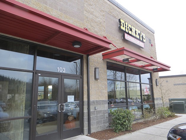 The Dickey’s Barbecue Restaurant is temporarily closed while the ownership changes. It has only been open six months.