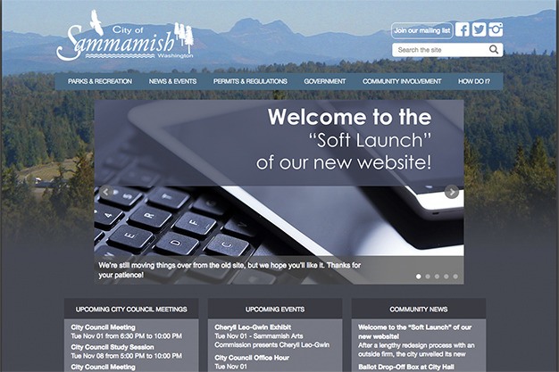 The city of Sammamish debuted its redesigned website last Friday.