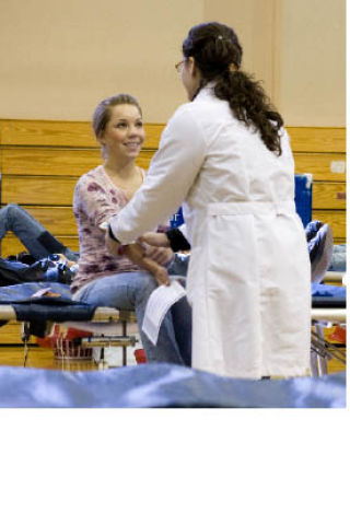 During a Valentine’s Day blood drive at Eastlake High School last school year