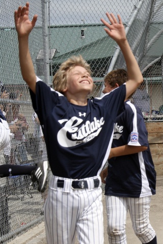 Lucas Thrun rejoices after claiming the state title Saturday afternoon.