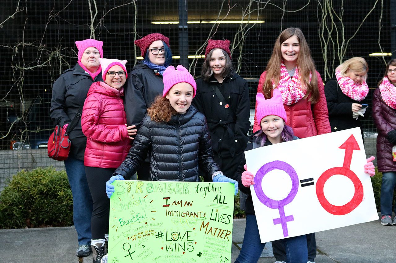 Issaquah residents of all ages took part in the Women’s March. Nicole Jennings/staff photo