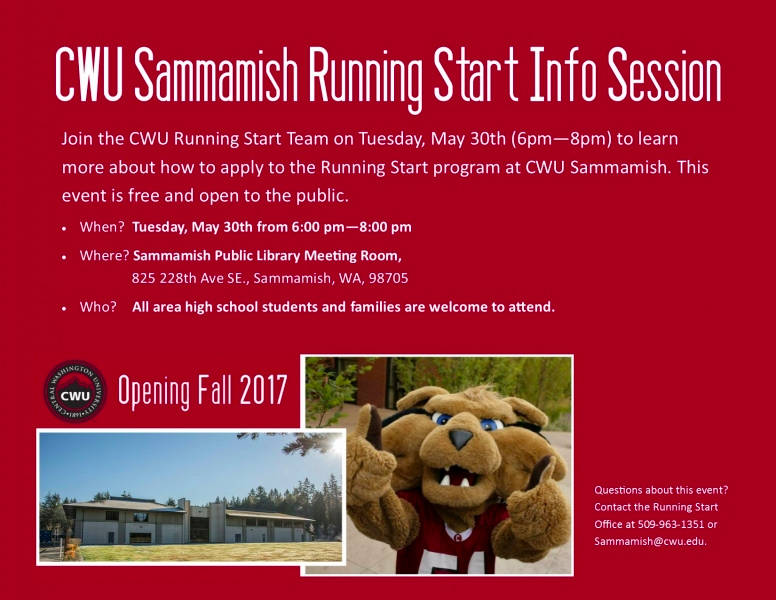 CWU to host Running Start open house May 30