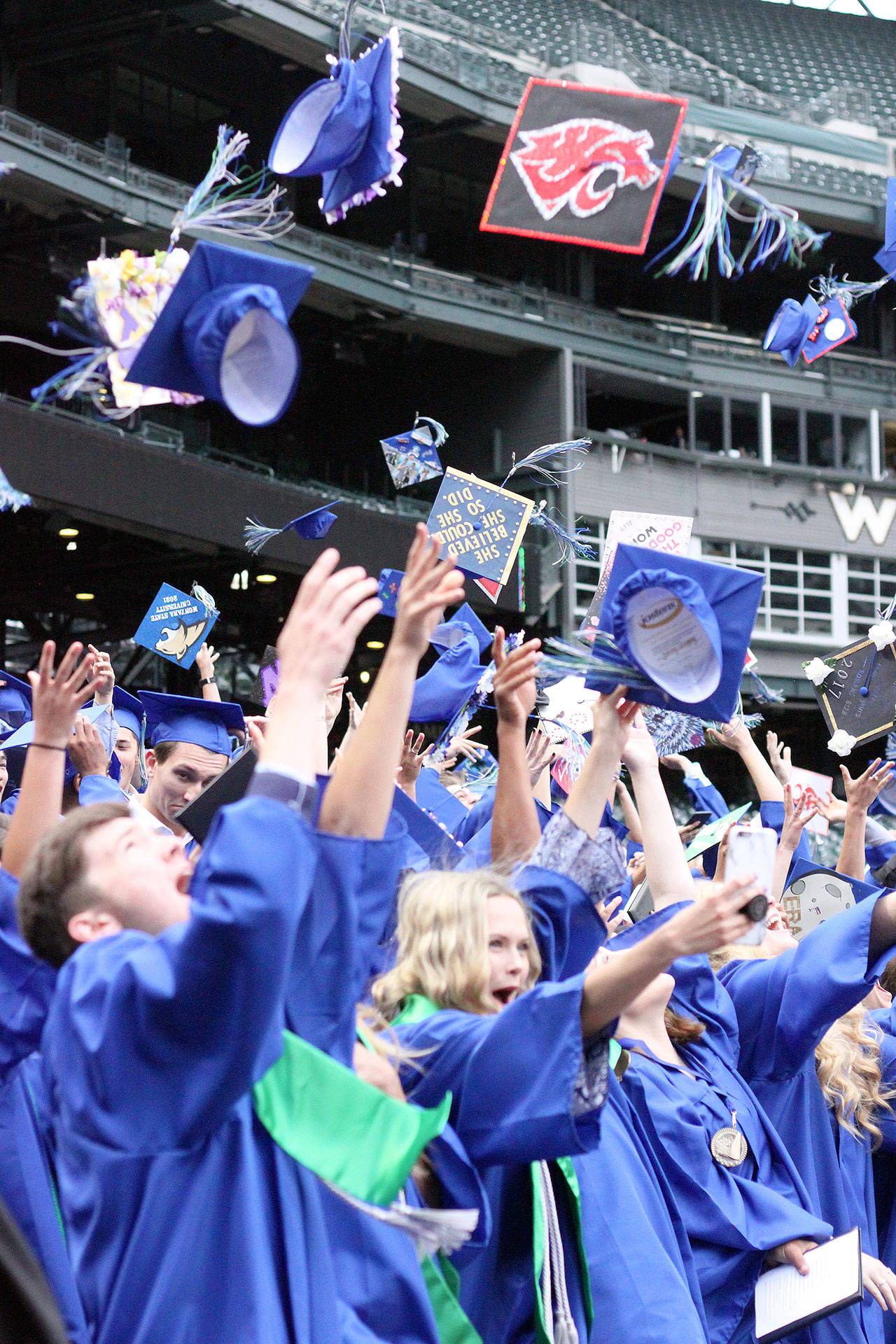 Liberty High School seniors collected their diplomas on June 12 at Safeco Field in Seattle.
