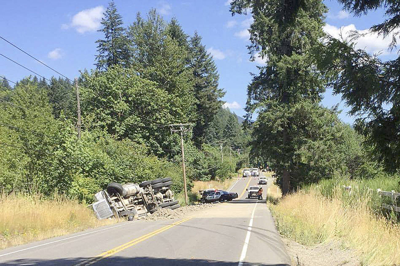 Semi rollover calls attention to May Valley truck traffic problems