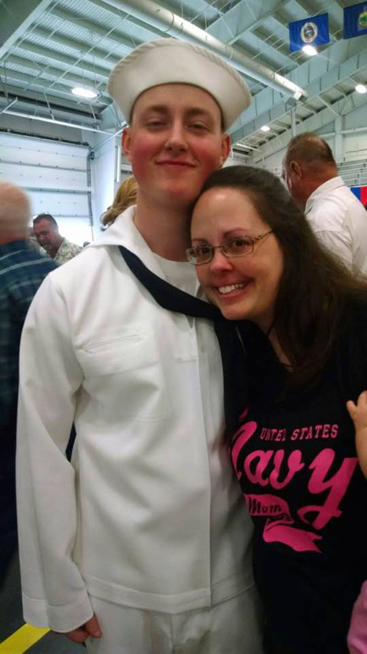 Reporter editor Carrie Rodriguez and her son, Jeremiah, during his graduation from Navy boot camp in June at Great Lakes, Illinois. Carrie Rodriguez/staff photo