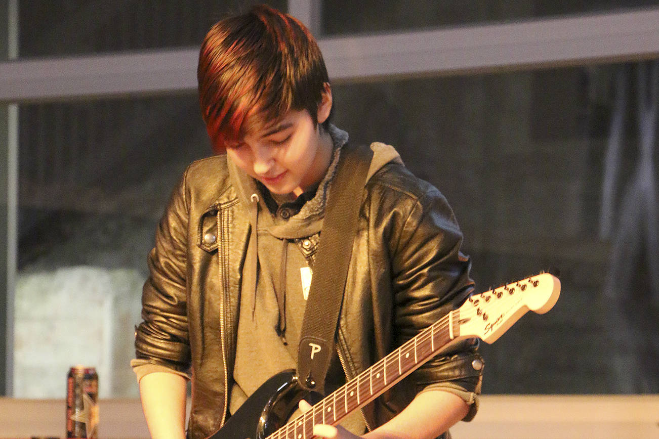 Sam Nemiroff of student band Not Alone plays during the 2017 showcase. Photo courtesy of Brooklyn Bauman