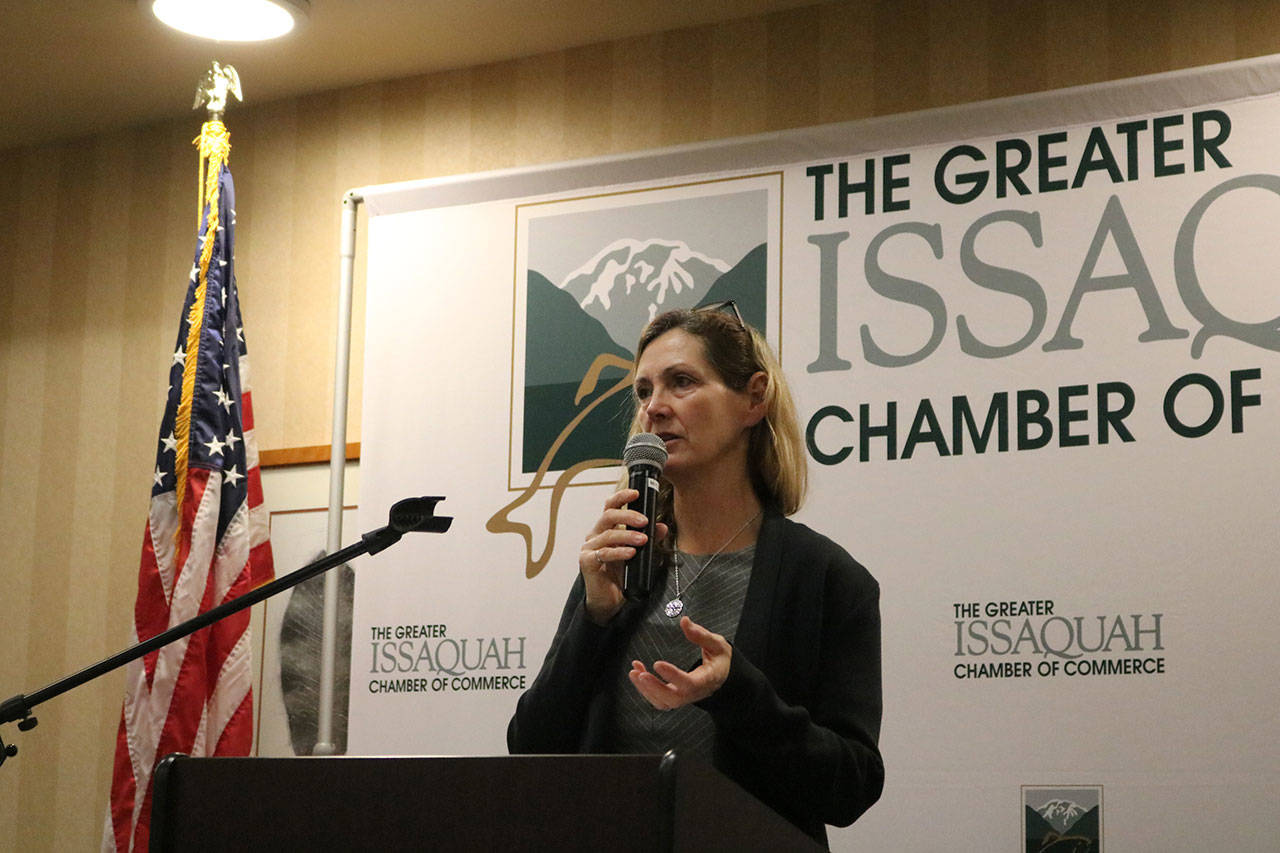 Mayor Mary Lou Pauly kicks off term with speech at Issaquah Chamber