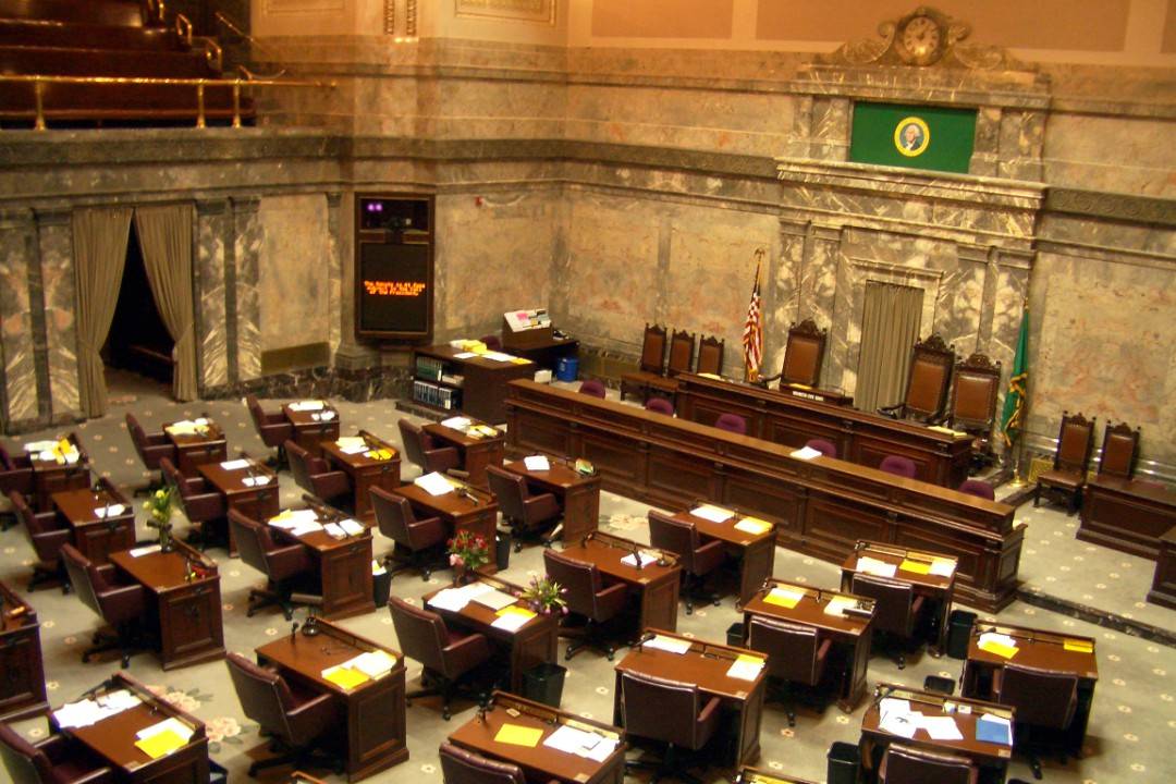 The Washington State Senate chambers. Photo by Lincolnite/Wikimedia