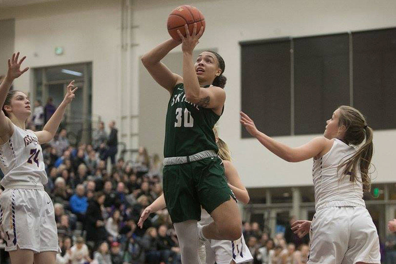 Photo courtesy of Don Borin/Stop Action Photography                                Skyline Spartans senior basketball player Jade Loville (pictured) scored a game-high 31 points against the Issaquah Eagles on Jan. 19 at Issaquah High School. Skyline defeated Issaquah 57-47.