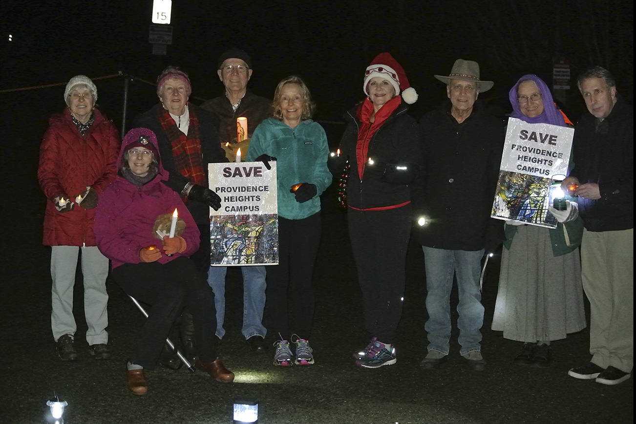 Members of Preserve Providence Heights gathered for a candlelit vigil on Dec. 21. Photo courtesy of Preserve Providence Heights