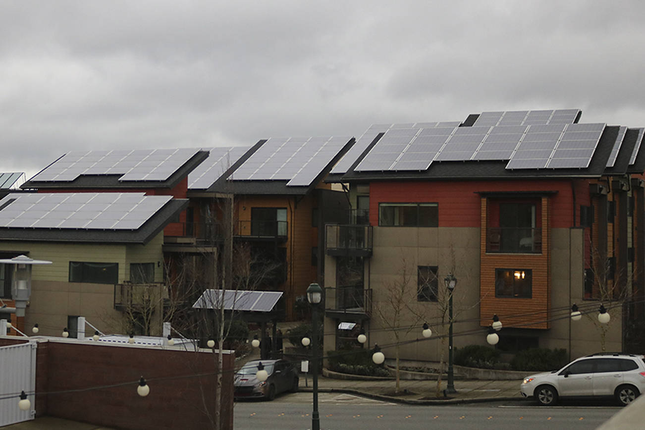 The zHome development includes 10 homes that consume a net zero of energy and use 70 percent less water than average houses. Nicole Jennings/staff photo