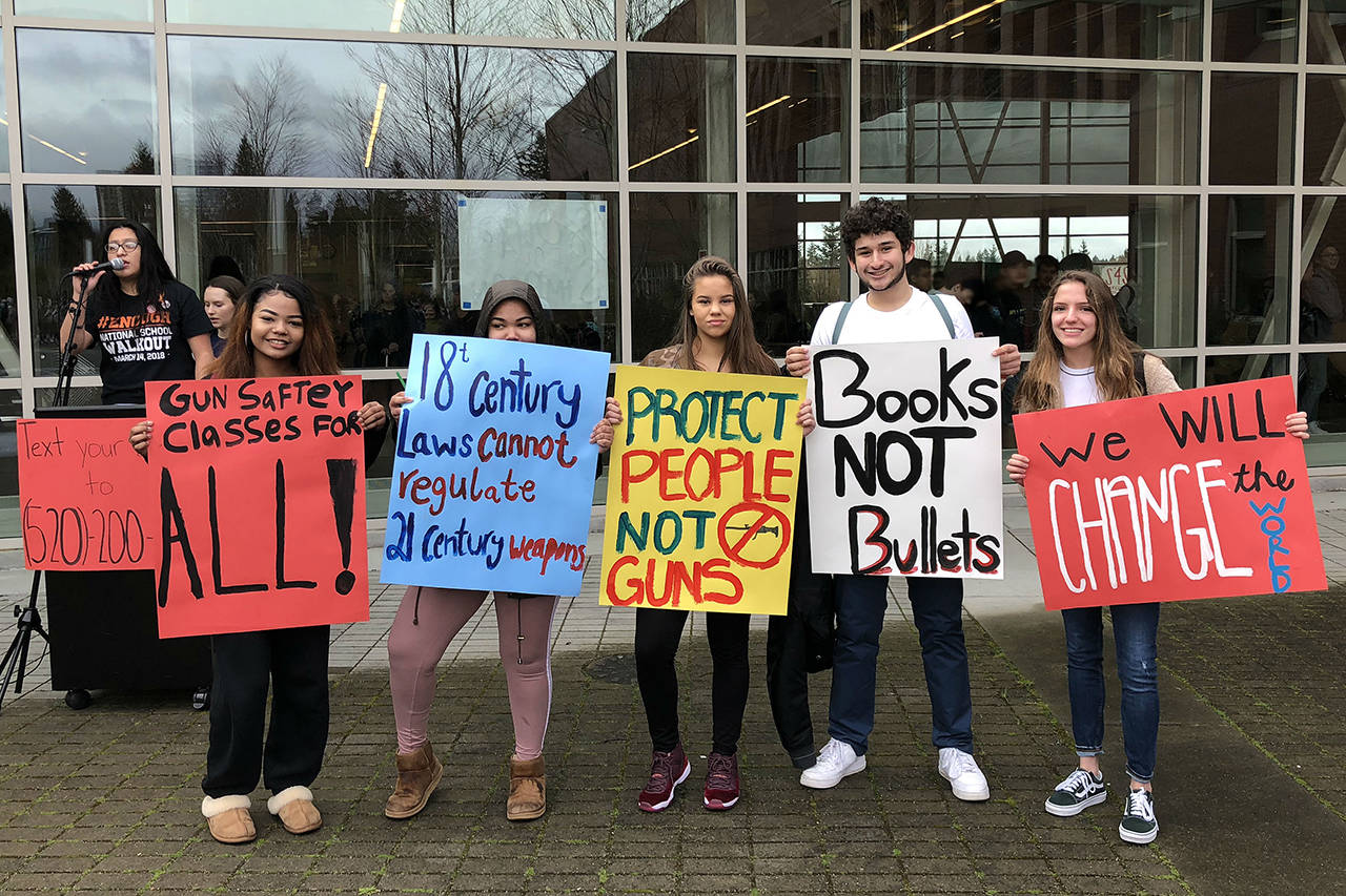 Students throughout the region take part in National School Walkout, call for gun control