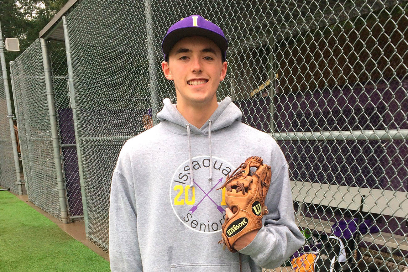 Shaun Scott, staff photo                                Issaquah Eagles senior pitcher Torin Crockett said the Eagles goal during the 2018 season is to capture a Class 4A state championship this May.