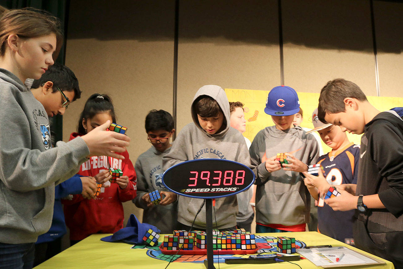 Maywood Middle School hosts first district-wide Rubik’s Cube competition