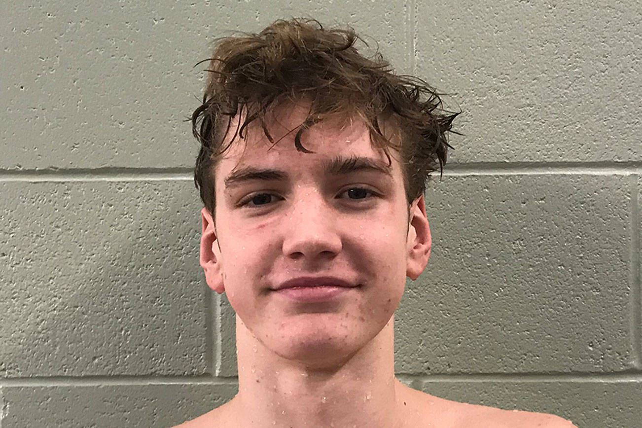 Issaquah Eagles sophomore swimmer Chris Harig, who advanced to the Class 4A state meet in the 200 individual medley last season, is determined to return to the state swim meet this February. Shaun Scott, staff photo