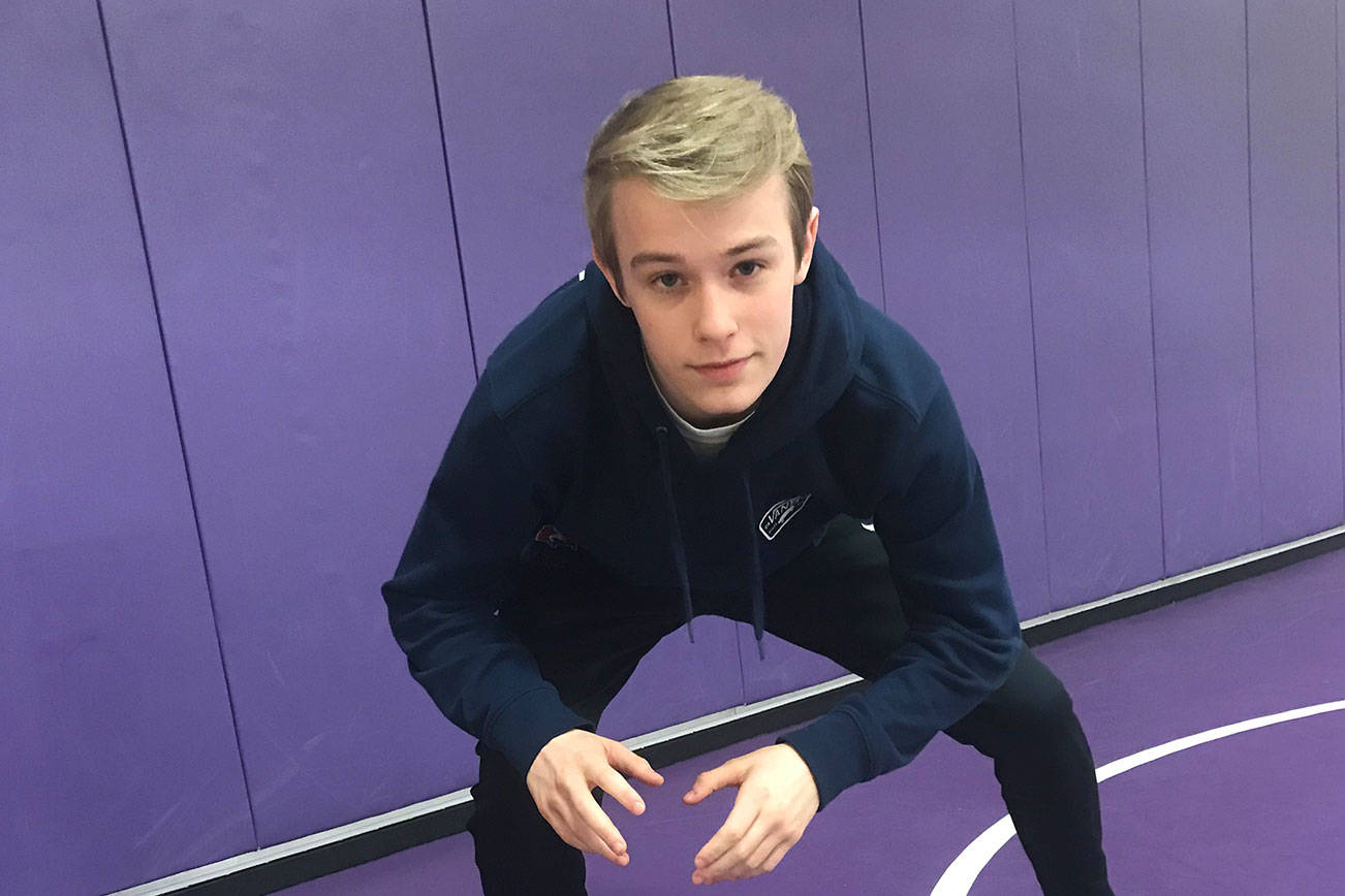 Issaquah Eagles junior wrestler Carson Tanner, who captured sixth place at the Mat Classic Class 4A state wrestling tournament last season in the 113-pound weight division, is determined to place at the state tournament this February in the 126-pound weight class. Shaun Scott, staff photo