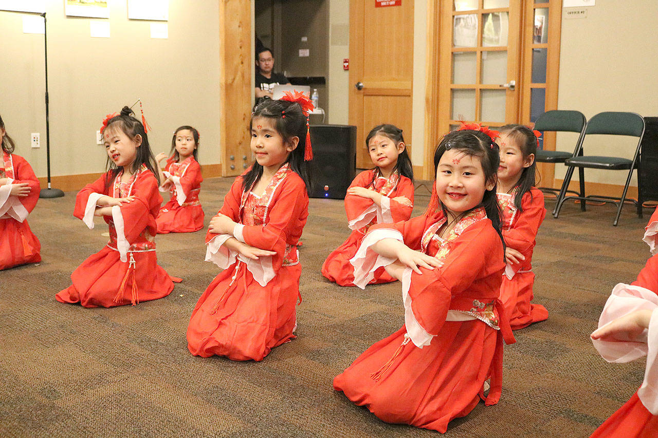 Issaquah Highlands Red Dance group preformed at the Chinese New Year celebration on Feb. 17. Stephanie Quiroz/staff photo.