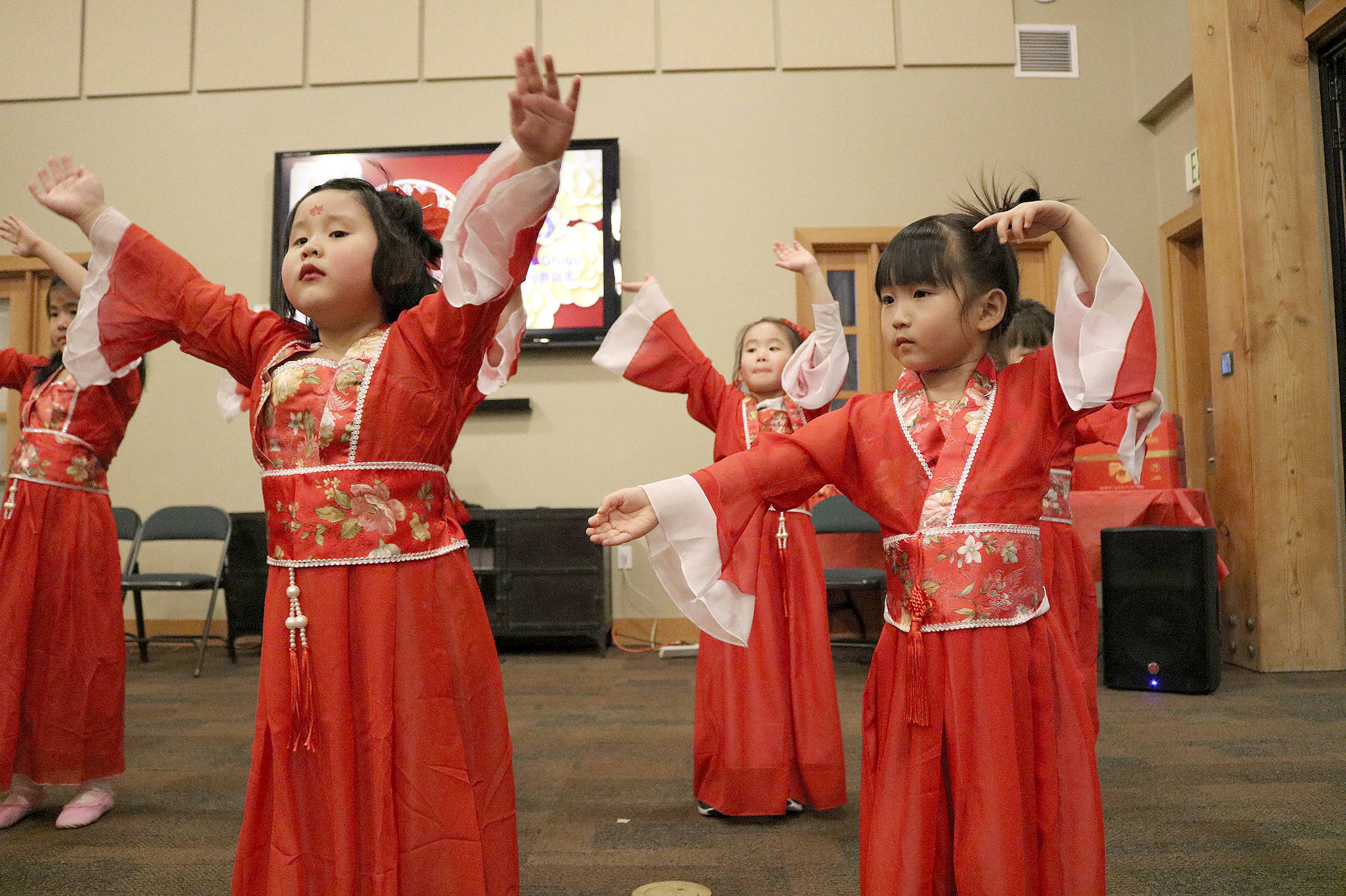 Issaquah Highlands Red Dance group preformed at the Chinese New Year celebration on Feb. 17. Stephanie Quiroz/staff photo