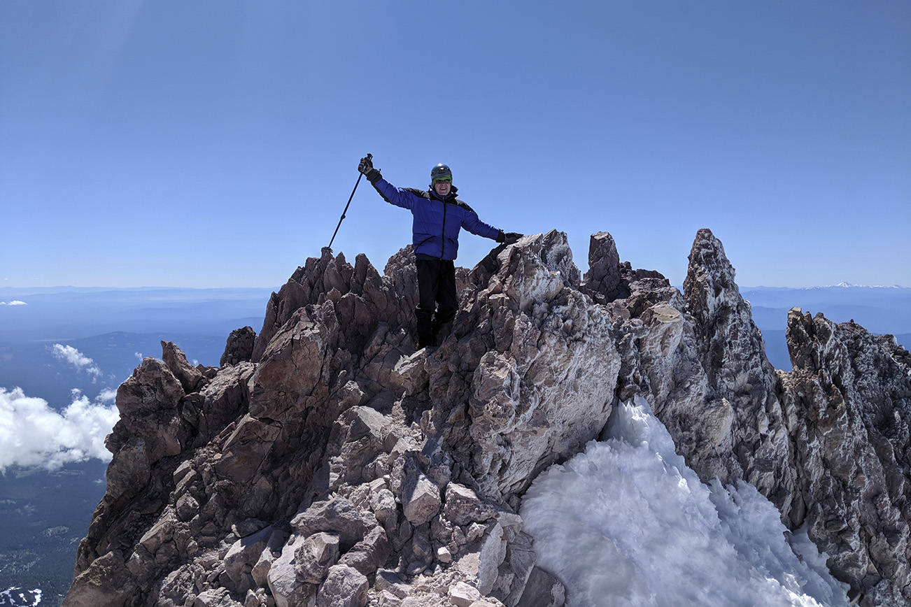 Mercer Island financial adviser Bob Toomey recently summited Mount Shasta in California. Courtesy photo