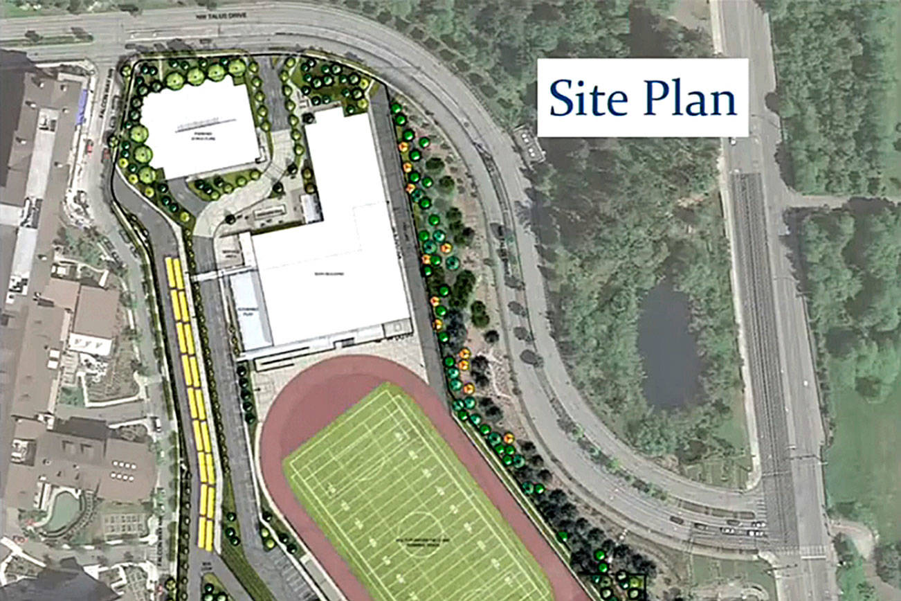 Courtesy Image                                The proposed site plan for Middle School #6 at Talus.