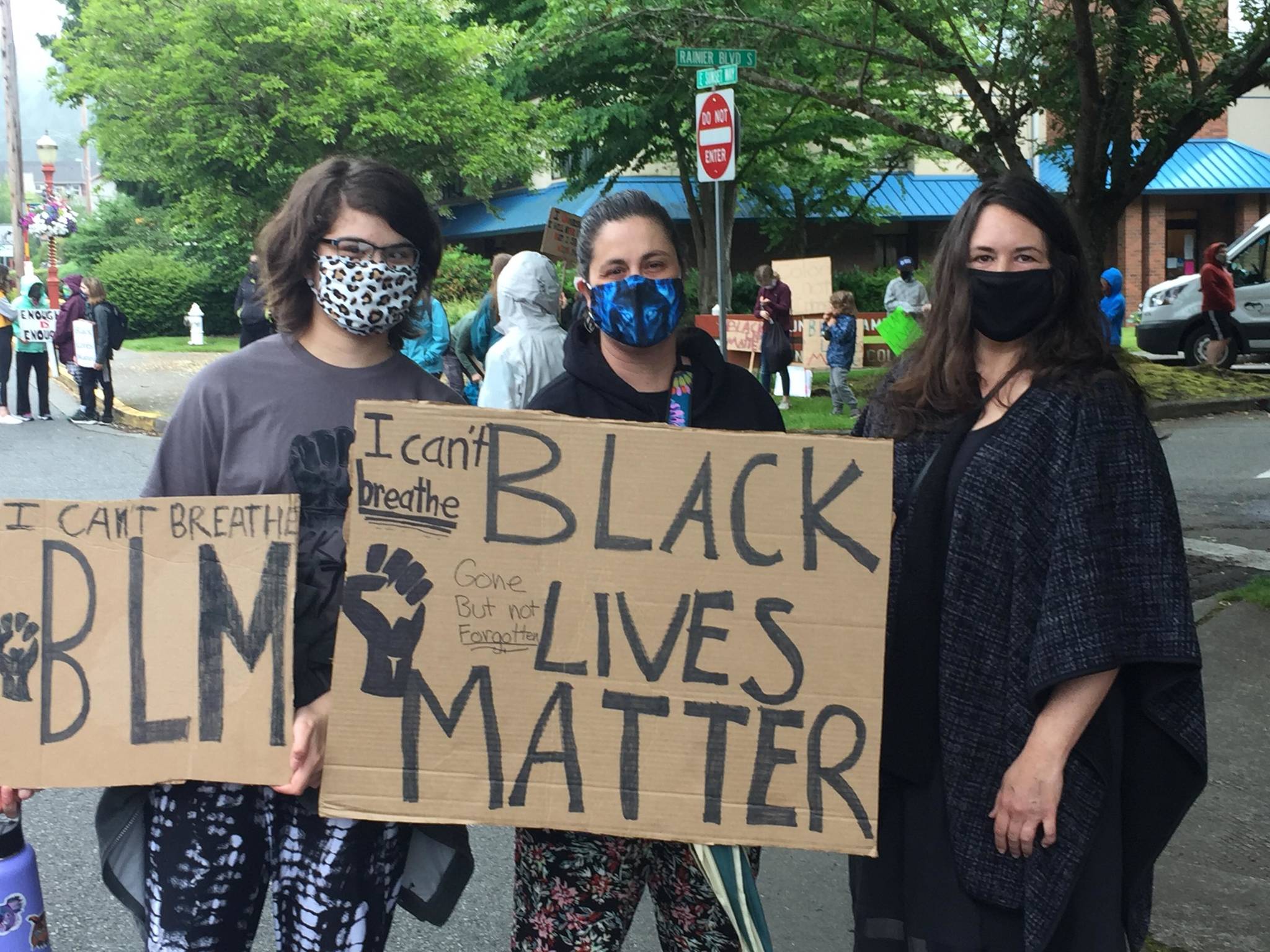 From the Issaquah Black Lives Matter demonstration, Friday, June 12. Photo by William Shaw
