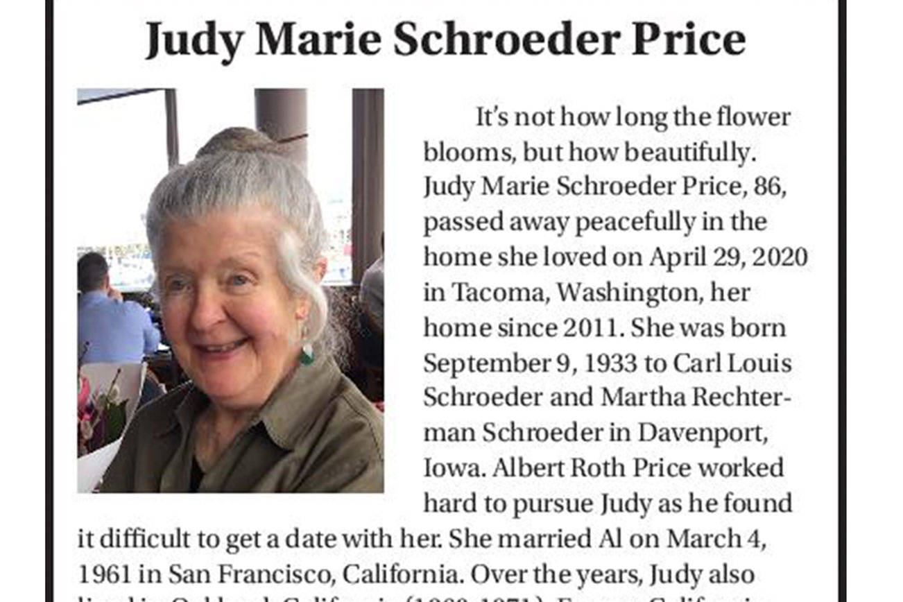 Judy Marie Schroeder Price | Obituary