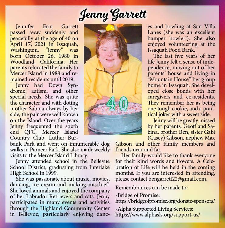 Jenny Garrett | Obituary