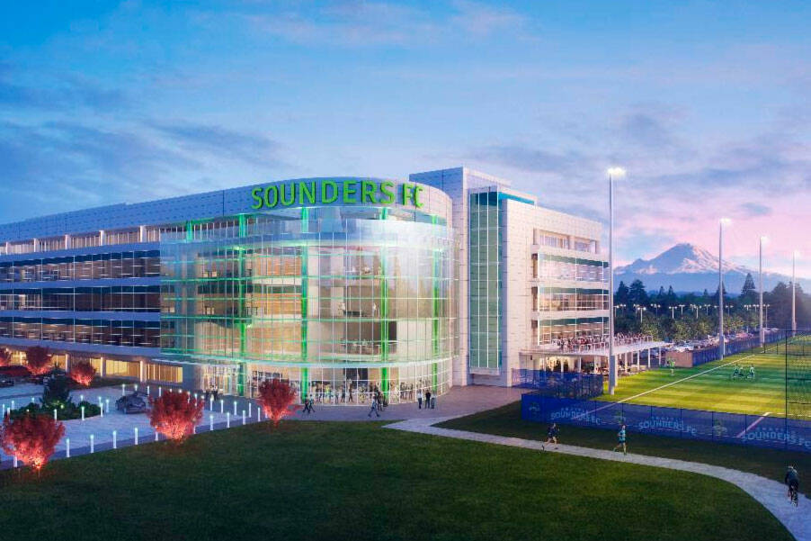 Design rendering of future Sounders FC facility in Renton. (Courtesy of Seattle Sounders FC)