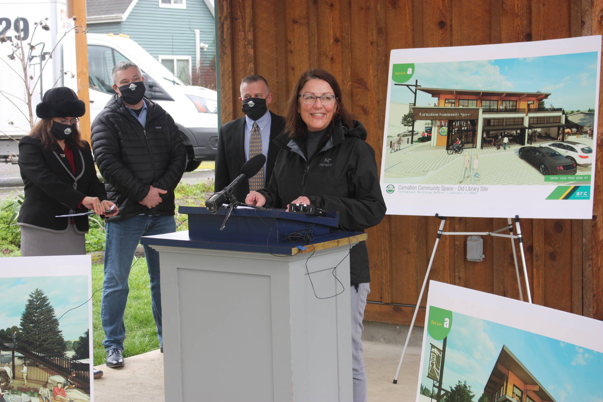 U.S. Rep Suzan DelBene announces funding for Community Center and Emergency Operations Center in Carnation (Cameron Sheppard/Sound Publishing.com)