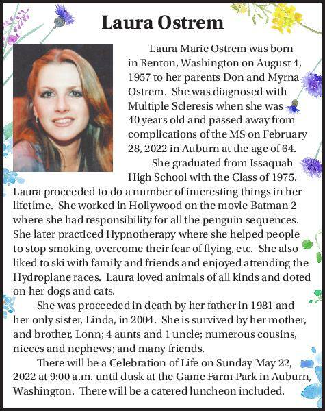 Laura Ostrem | Obituary