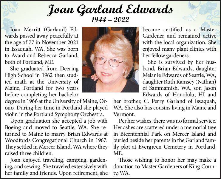 Joan Garland Edwards | Obituary