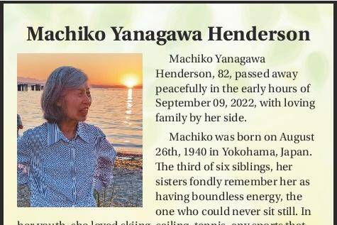 Machiko Yanagawa Henderson | Obituary