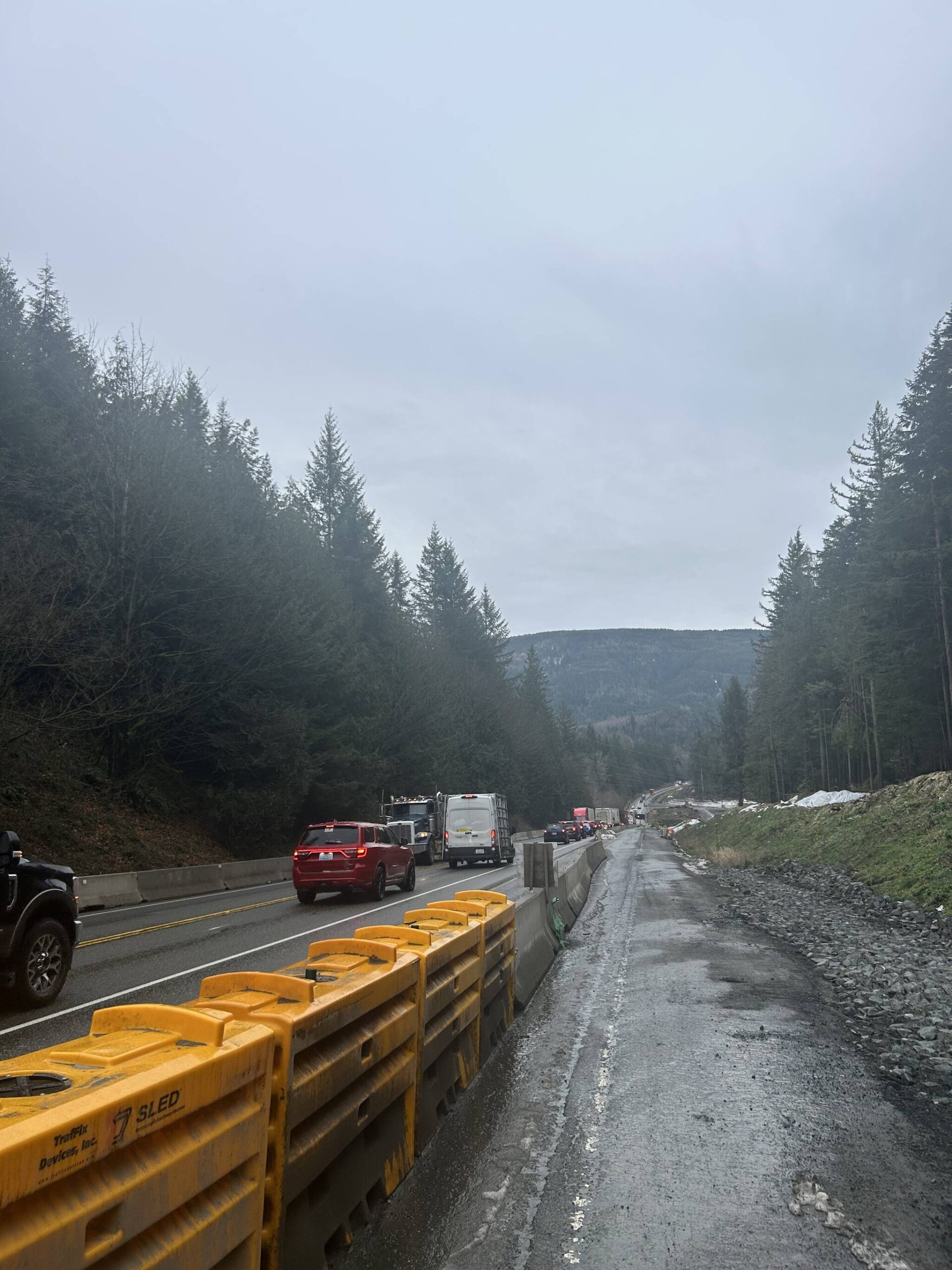 Lane reduction on State Route 18 (Cameron Sires/Sound Publishing)