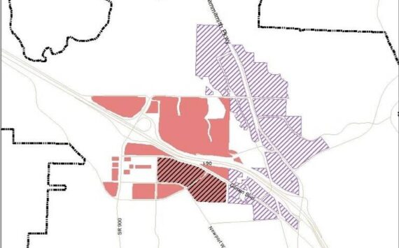 Eligible zones map for the Central Issaquah Pioneer Program projects. (City of Issaquah)
