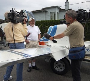 Paul Weston of Redmond caused quite a stir on Wednesday afternoon after he crashed his experimental airplane in to Lake Sammamish.