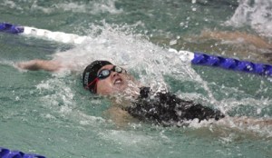 Skyline freshman Sarah Elderkin won the 100 backstroke with a state-qualifying time of 1:02.03 Tuesday afternoon as Skyline beat Eastlake 117-69.